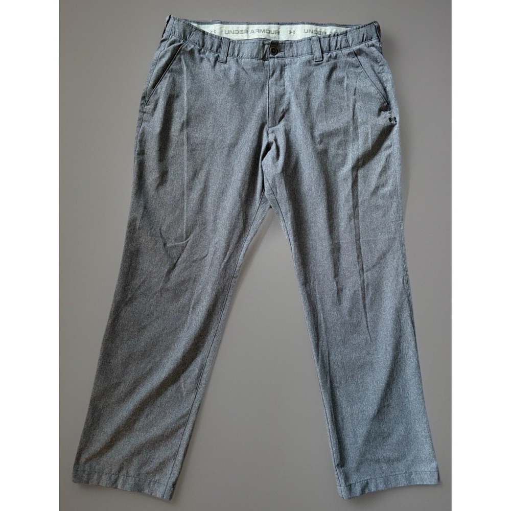 Under Armour Golf Pants Trousers Sporty Embroidered Logo Gray Men's 40x32 JBHS